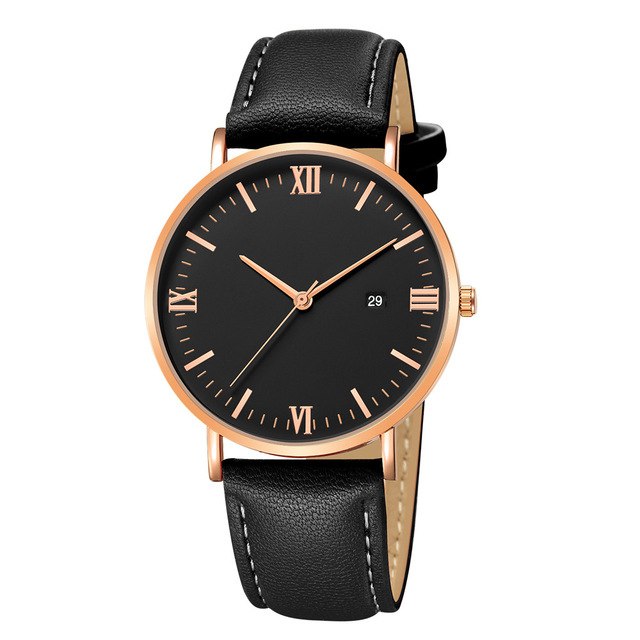 Hot fashion Luxury Quartz Whatch Ultrathin 8mm Whatches Women Stainless Steel Dial Leather Band Wrist Watch Relogio