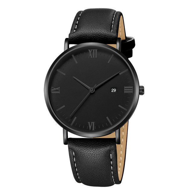 Hot fashion Luxury Quartz Whatch Ultrathin 8mm Whatches Women Stainless Steel Dial Leather Band Wrist Watch Relogio