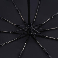 10 Ribbed Automatic Triple-Folding Umbrella