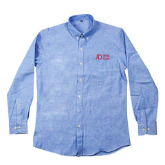 Collared Button-Up Long-Sleeved Shirt with Front Pocket