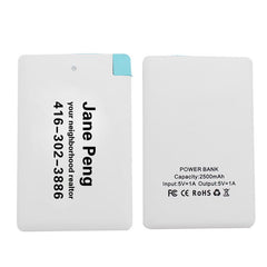 2500 mAh Card-Sized Power Bank