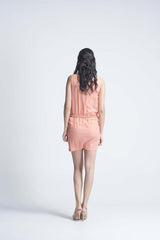 Orange Rope Style Neck & Waistband   Summer Dress - Women Dresses - yz-buyer.myshopify.com