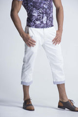 Oririn Capri Denims - White - Men Shorts - yz-buyer.myshopify.com